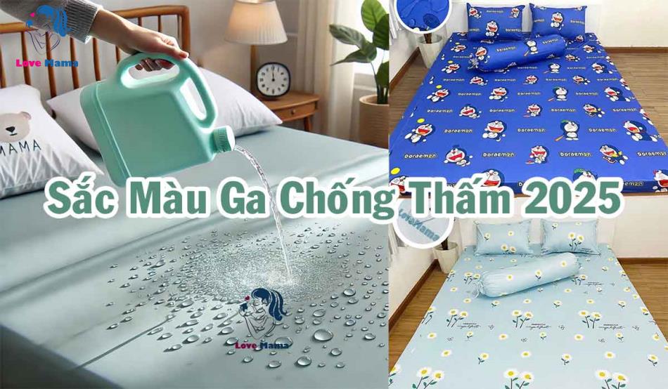 Màu sắc ga chống thấm 2025 phong cách hiện đại cho mọi không gian