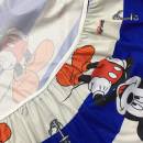 Ga chống thấm chuột Mickey xanh ô trắng vải cotton ga 1m6 cao cấp 130x130px