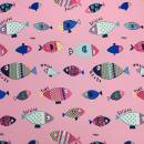 Ga chống thấm màu hồng vân hình cá vải cotton ga 1m6 cao cấp 130x130