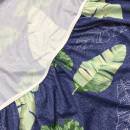Ga chống thấm màu xanh hình lá cây bản to vải cotton ga 1m6 130x130px