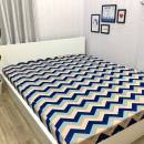 Ra giường chống thấm vải cotton phủ nano hình gợn sóng nhiều màu 130x130px