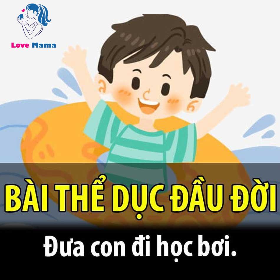 Dạy con biết bơi lội